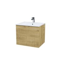 Тумба с умывальником IDDIS Bild подвесная, 60 см, дуб светлый арт-BIL60V0i95K — фото 2, Тумбы с раковиной