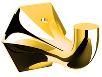 Крючок, Cisal, Chérie, одинарный, глубина, мм-84, высота, мм-50, тип установки-настенный, цвет-золото арт-CE09071024 — фото 1, Крючки для полотенец