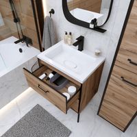 Товар: Тумба напольная "НЕРО-70 см" с 2-я ящ. альпийский дуб (ум.Модуль-70) арт-107004 - фото 3 Тумба напольная "НЕРО-70 см" с 2-я ящ. альпийский дуб (ум.Модуль-70) арт-107004 — фото 3, Тумбы под раковину