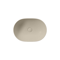 раковина накладная PURA 50x35 бежевый матовый арт-886008 — фото 1, Раковины накладные