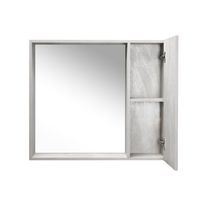 Зеркало со шкафом VIANT БЕРЛИН 80 подвесное цемент арт-VBER80C-ZSH — фото 1, Зеркальные шкафы в ванную