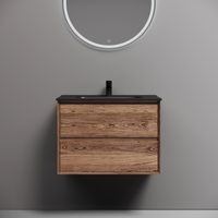 Тумба подвесная SANCOS Marmi 2.0 690х445х520 с двумя ящиками оснащенными доводчиками скрытого монтажа, дуб чарльстон, арт.MR2.070ECH — фото 6, Тумбы под раковину