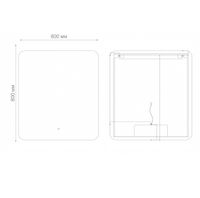 Товар: Зеркало ELEGANS-промо (800*800*45) LED с сенсорным выключателем 1780801 - фото 2 Зеркало ELEGANS-промо (800*800*45) LED с сенсорным выключателем 1780801 — фото 2, Зеркала в ванную комнату