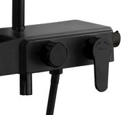 Товар: Душевая система AZARIO с поворотным изливом, керамический картридж, черный матовый арт-AZ-801-2B - фото 3 Душевая система AZARIO с поворотным изливом, керамический картридж, черный матовый арт-AZ-801-2B — фото 3, Душевые стойки