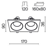 Встраиваемый светильник Technical арт-DL033-2-02B — фото 5, Точечные светильники