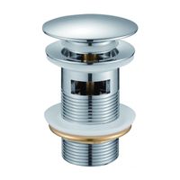 Донный клапан для раковины с переливом Maretti AC19P24015, хром — фото 1, Донные клапаны