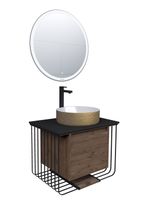 Раковина (355*355*115) ЗОЛОТАЯ БЕЛАЯ внутри арт-GR-5010GW — фото 1, Раковины накладные