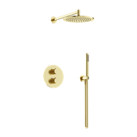 Товар: Душевой комплект с термостатом SANCOS Etna, с внутренней частью, брашированное золото, PVD покрытие, арт. SC9010BG - фото 1 Душевой комплект с термостатом SANCOS Etna, с внутренней частью, брашированное золото, PVD покрытие, арт. SC9010BG — фото 1, Встраиваемые душевые комплекты