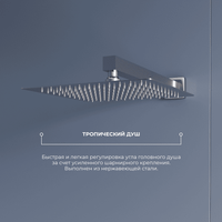 Душевая система скрытого монтажа RGW SP-56, хром, (головной душ/смеситель/ручной душ/излив), арт-51140856-01 — фото 3, Встраиваемые душевые комплекты