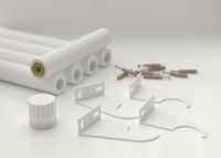 Отопительный радиатор Сунержа Эстет-0 EU50 правый 1200х180 4 секции Матовый белый арт-30-0321-1204 — фото 2, Радиаторы отопления