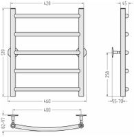Полотенцесушитель водяной Стилье Универсал-50 600х400 (5) Г 21 Без покрытия арт-00650-6040 — фото 3, Водяные полотенцесушители