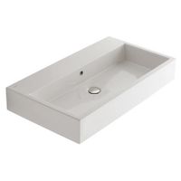 Раковина GLOBO STONE подвесная цвет белый арт-SCQ911BI — фото 2, Раковины накладные