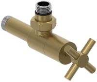 Вентиль Вентиль Сунержа угловой крест (G 1/2" НР х G 1/2" НР) Золотой шёлк арт-32-1408-1212 — фото 3, Комплектующие для полотенцесушителей