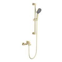 ЛУГАНО смеситель для ванны с душевым гарнитуром, шлиф. золото арт-AQ1748BG — фото 1, Смеситель для ванны