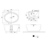 Товар: Раковина Scarabeo MATTY накладная с переливом без отверстий цвет белый арт-8056 - фото 4 Раковина Scarabeo MATTY накладная с переливом без отверстий цвет белый арт-8056 — фото 4, Раковины накладные