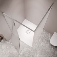 Душевой уголок RGW SV-030 100x100, квадратный, профиль хром, стекло матовое/8 мм, арт-353203000-21 — фото 3, Квадратные душевые уголки