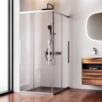 Душевое ограждение Func Square Slide 120х90, мат хром, прозрачное арт-W84G-403-12090-MT — фото 2, Прямоугольные душевые уголки