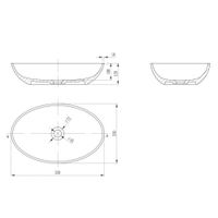 Раковина накладная ABBER Stein белая матовая арт-AS2635 — фото 5, Раковины накладные