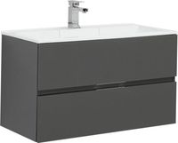 Тумба под раковину Aquanet Алвита 90 серый антрацит арт-00240111 — фото 1, Тумбы под раковину