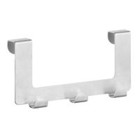 101106225 NEO Дверная вешалка, 3 крючков, сталь шлифованная BEMETA — фото 1, Крючки для полотенец