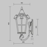 Товар: Настенный светильник (бра) Outdoor O413WL-01BZ1 - фото 8 Настенный светильник (бра) Outdoor O413WL-01BZ1 — фото 8, Уличное освещение