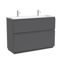 Тумба напольная SANCOS Folk Floor 1190х445х850, c двумя ящиками оснащенными доводчиками, Grey soft, арт. арт-FL120FGS — фото 4, Тумбы под раковину