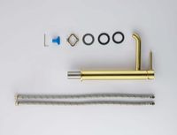 ЕВРОПА смеситель для раковины высокий 215, без донного клапана, шлиф. золото арт-AQ1304BG — фото 4, Смесители для раковины