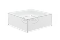 ANTIKA Поддон душевой стальной эмалированный 90х90х15 см., слив D-52мм., с подставкой и экраном APS-92101 — фото 1, Душевые поддоны