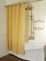 MIGLIORE Шторка L180xH200 см. для душа/ванны, текстиль, узор АР-ДЕКО, цвет бисквит 25525 — фото 1, Шторки на ванну