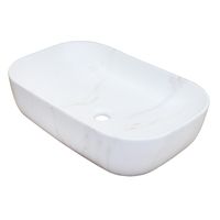 Раковина-чаша Azario 610x410x145 накладная, овальная, светлый мрамор арт-AZ-2143-P-M831 — фото 2, Раковины накладные