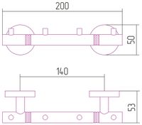 Вешалка Вешалка настенная Сунержа Каньон - 4 крючка / L 200 (Золото) Золото арт-03-3000-1004 — фото 2, Крючки для полотенец