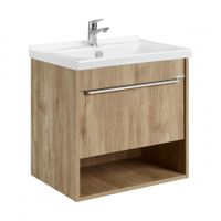 Тумба-умывальник ХОУП 60, 1 ящ., подвесная, орех (под раковину МИРАНДА 60) 1A287201HP6C0 — фото 1, Тумбы под раковину