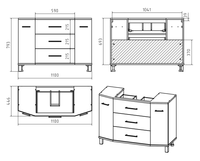 Тумба под раковину арт-П-Тер01110-0113Я — фото 3, Тумбы под раковину