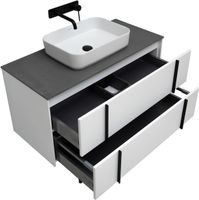 Тумба под раковину Allen Brau Reality 100 1.32007.WM подвесная Белая матовая — фото 58, Тумбы под раковину