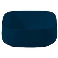 Раковина Artceram Cognac Quadro накладная без отверстий цвет notte COL007 36 00 — фото 1, Раковины накладные