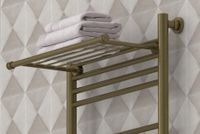 Полка прямая Полка Сунержа прямая 4П / L 370 Состаренная бронза арт-05-2012-4370 — фото 1, Полки для полотенец