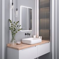 Зеркало с LED-подсветкой SIRIUS (50*70) /AQUA DE MARCO SIR50/70 — фото 4, Зеркала в ванную комнату