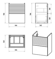 Тумба под раковину арт-Э-Фор-09050-0219-2Я — фото 5, Тумбы под раковину