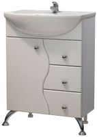 тумба Флокс 55 (Уют 55) DВ3 напольная, белая без умывальника MFR79427WT — фото 1, Комоды и тумбы для ванной комнаты