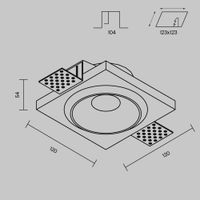 Товар: Встраиваемый светильник Technical DL124-GU10-01-TRS-W - фото 3 Встраиваемый светильник Technical DL124-GU10-01-TRS-W — фото 3, Точечные светильники