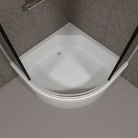 ДО Грэй 90*90 В (3 места+сифон D50) арт-Щ0000066465 — фото 5, Душевые уголки четверть круга