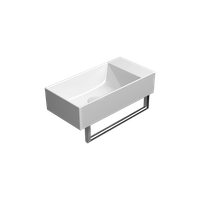 раковина накладная KUBE X 50x25 без перелива белый арт-9486011 — фото 3, Раковины накладные