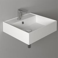 Раковина SIMAS AGILE подвесная или накладная с одним отверстием цвет белый матовый арт-AG51.BM — фото 2, Раковины накладные