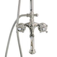 PRESTIGE Душевой настенный гарнитур (см-ль д/ванны/колонна ARCO/верхний душ/шланг/ручной душ), хром 32790 — фото 2, Душевые гарнитуры