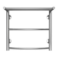 Полотенцесушитель водяной AZARIO VERONA 500/500 с полкой, 2 секции, нижнее/диагональное подключение, 1/2", хром арт-AZ04155P — фото 5, Водяные полотенцесушители