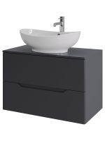 Товар: Orange Line Li-80TugMDF+B08-585W тумба с раковиной подвесная 80 см, графит/белый Li-80TugMDF+B08-585W - фото 6 Orange Line Li-80TugMDF+B08-585W тумба с раковиной подвесная 80 см, графит/белый Li-80TugMDF+B08-585W — фото 6, Тумбы с раковиной