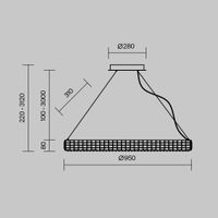 Подвесной светильник Maytoni арт-MOD335PL-L35CH3K — фото 3, Подвесные светильники