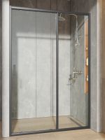 Товар: Orange душевое ограждение в нишу с раздвижной дверкой, матовый черный арт-E02-130TB - фото 3 Orange душевое ограждение в нишу с раздвижной дверкой, матовый черный арт-E02-130TB — фото 3, Раздвижные душевые двери