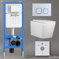 Комплект 3в1 IBERICA BLANCA инсталляция SILENCIO, унитаз TOLEDO ALTO белый, кнопка смыва ESTI-Q хром матовый (IB001.TLA.231.834) — фото 1, Комплекты унитаз + инсталляция