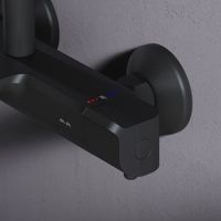 Func, душ. система: см-ль д/ванны/душа с ТМС, душ.штанга, верхн. душ квадр., ручн.душ, черн арт-F078F522 — фото 7, Душевые стойки